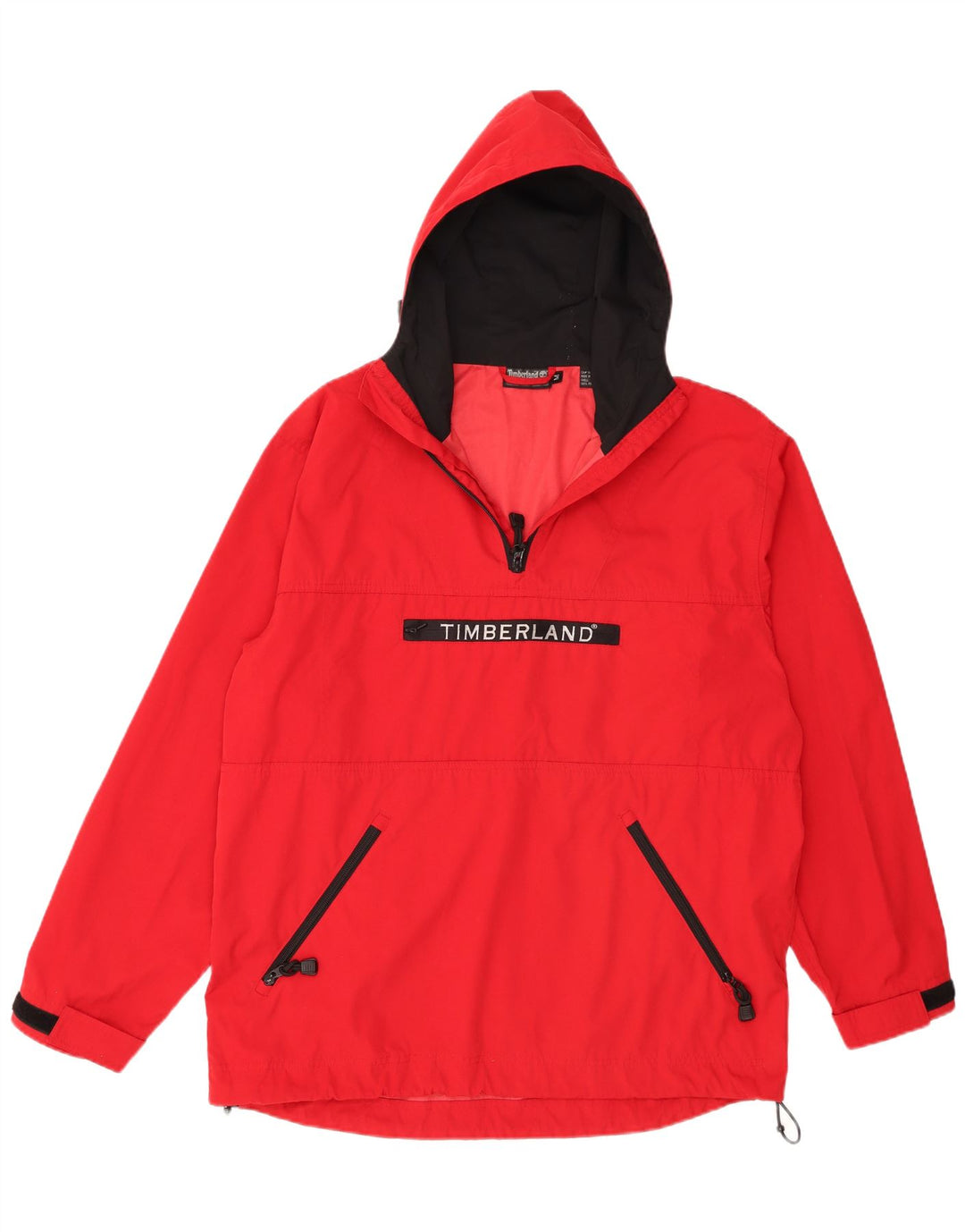 Мужской анорак с капюшоном Timberland UK 38, средний красный полиэстер