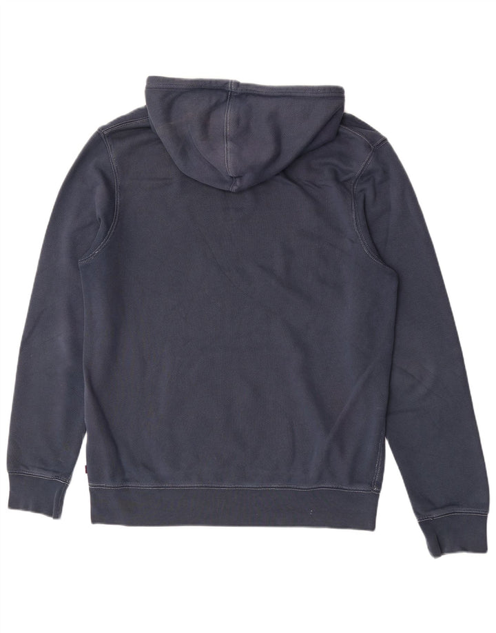 Мужской джемпер с капюшоном с рисунком Levi's, большой размер, темно-синий, хлопок