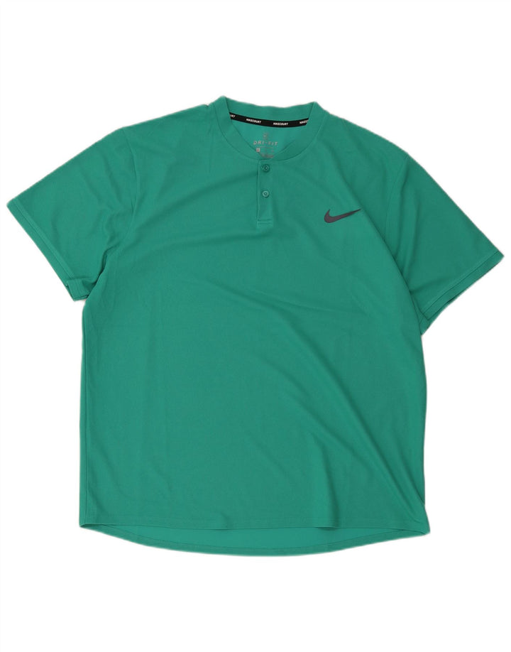 Мужская футболка Nike Dri Fit Top XL, зеленый полиэстер