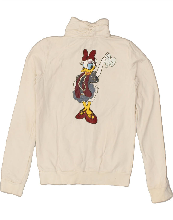 LIU JO Girls Daisy Duck Graphic Tracksuit Top Jacket 13-14 Years Off White | Vintage Liu Jo | Thrift | Second-Hand Liu Jo | Used Clothing | Messina Hembry 
