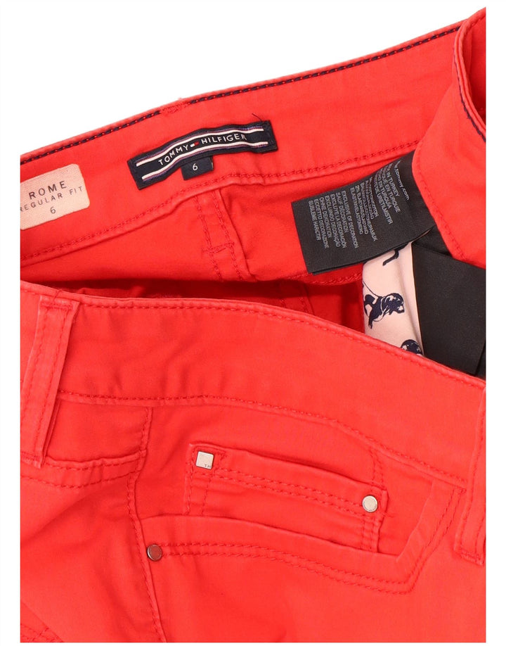 TOMMY HILFIGER Womens Rome Straight Jeans US 6 Medium W30 L27 Red