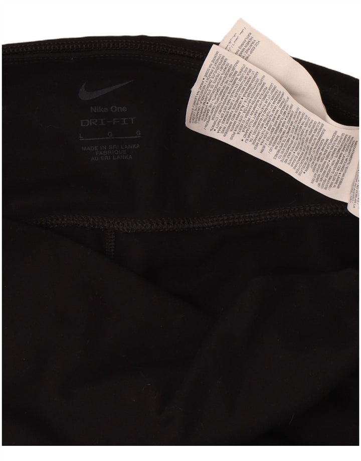 Женские леггинсы Nike Dri Fit UK 16, большие черные полиэстер