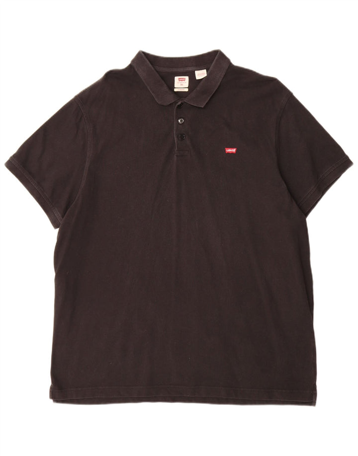 Мужская рубашка поло Levi's Standard 2XL, черный хлопок