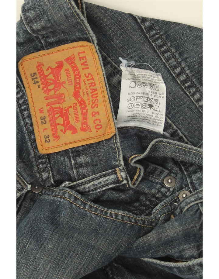 Мужские прямые джинсы Levi's 514 W32 L32 синие, хлопок
