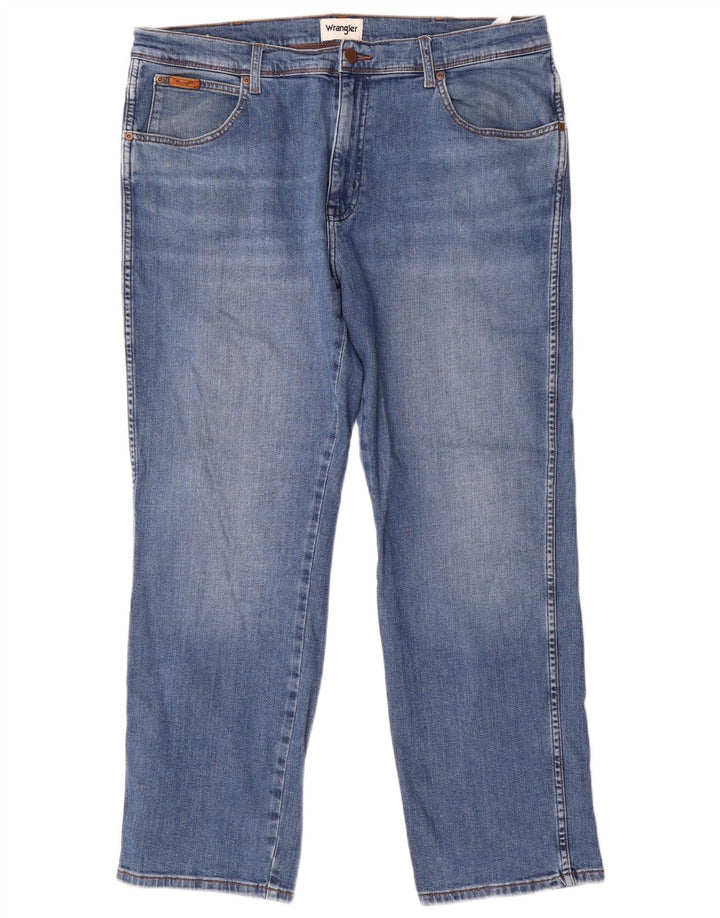 Мужские прямые джинсы Wrangler Texas W38 L30, синий хлопок