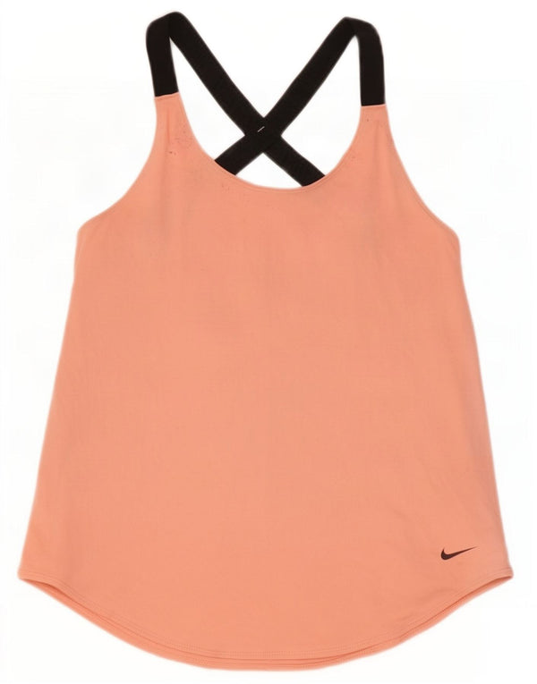 Женский топ Nike Dri Fit Standard UK 4 XS, розовый полиэстер с цветными блоками