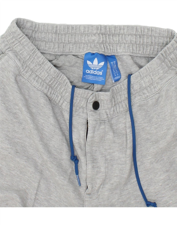 ADIDAS Mens Tracksuit Trousers Joggers Medium Grey Cotton Vintage Adidas and Second-Hand Adidas from Messina Hembry 