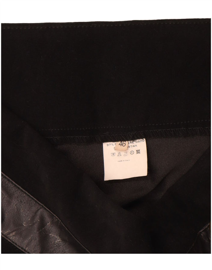 Винтажная женская асимметричная юбка с завышенной талией IT 48 XL W30, черный полиэстер