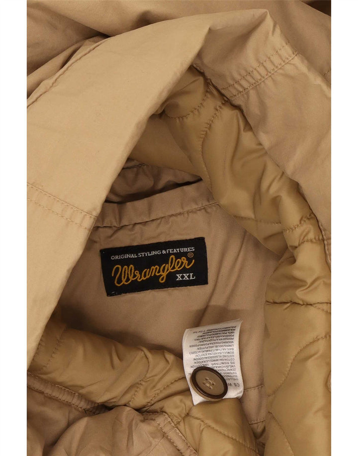 Мужская парка Wrangler с капюшоном UK 44 2XL Бежевый Полиамид