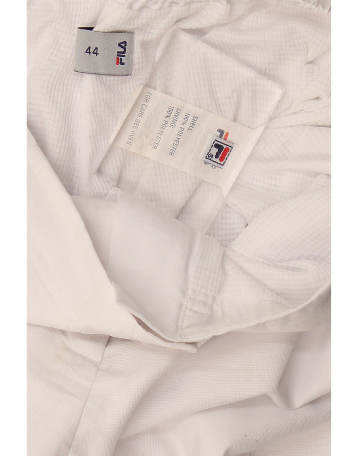 FILA Женские прямые брюки чинос IT 44 Medium W30 L31 Белый полиэстер