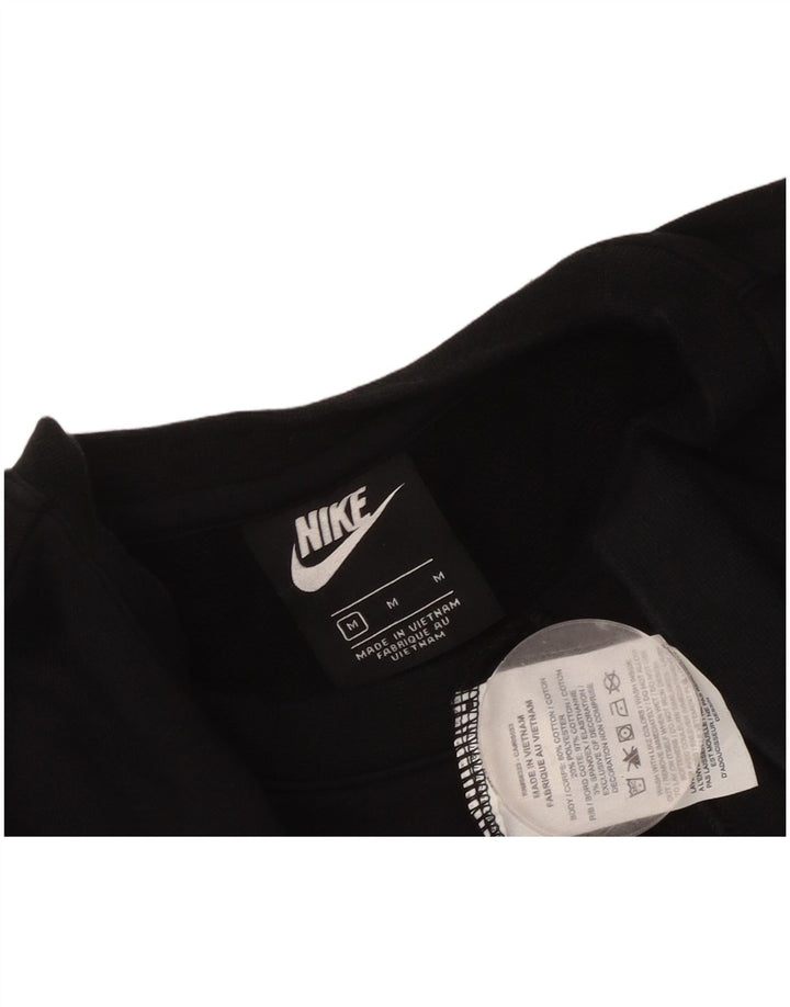 Женский укороченный свитшот большого размера с рисунком NIKE UK 14, средний черный