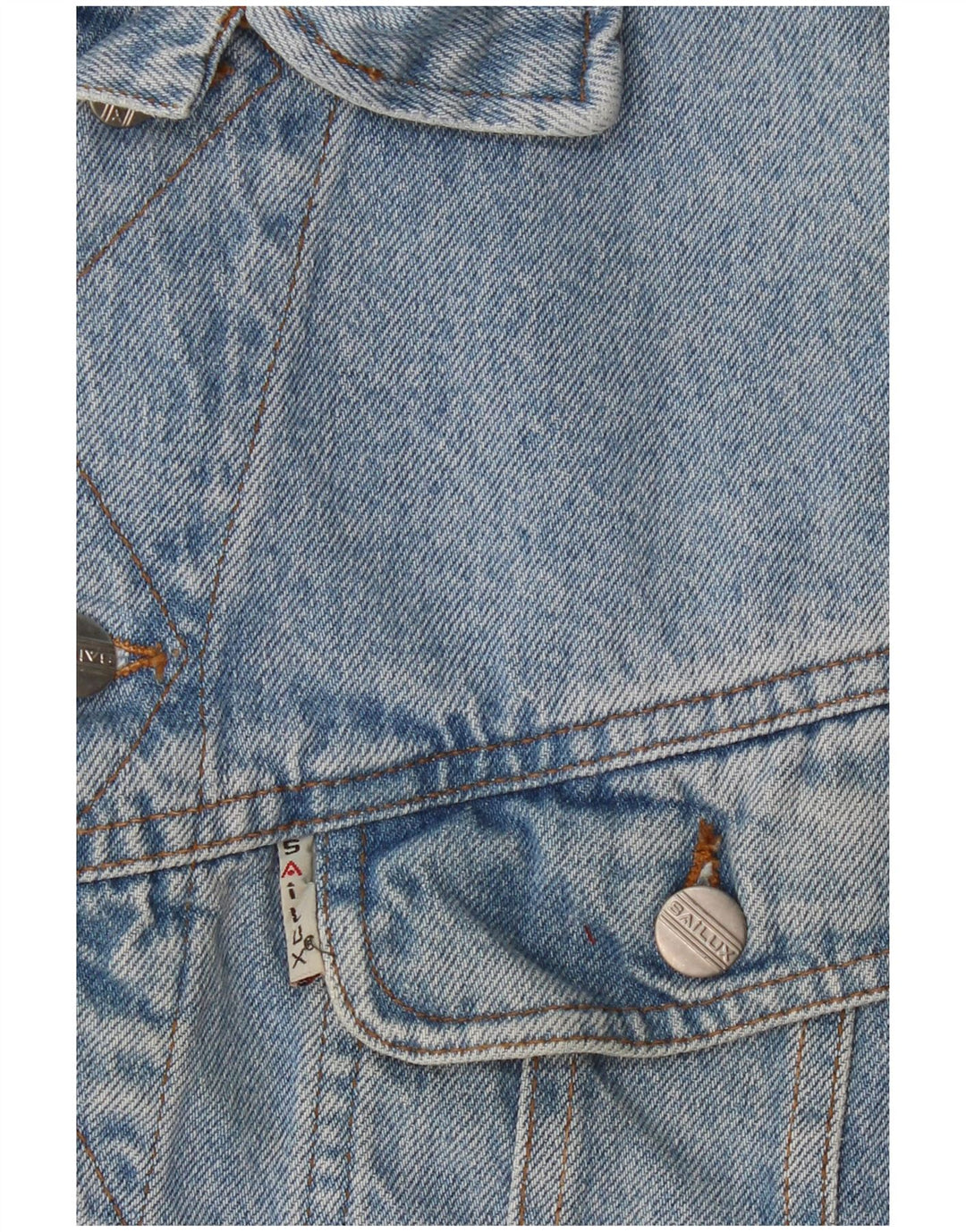 Винтажный мужской джинсовый жилет UK 36, маленький синий