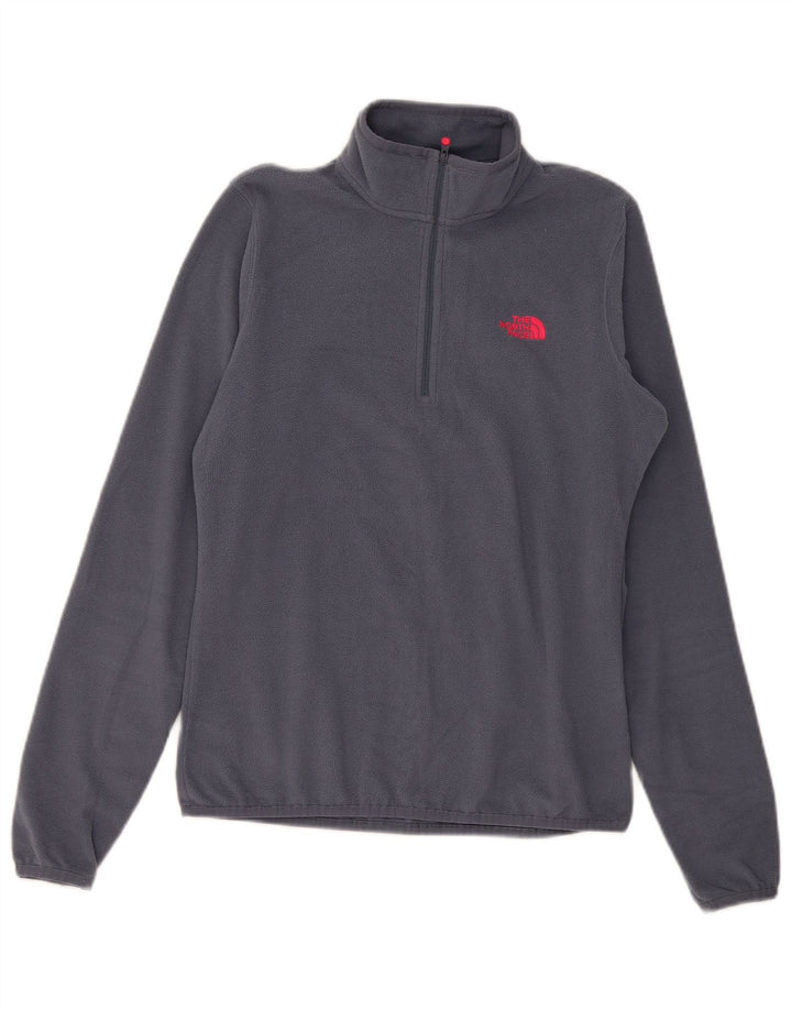Женский флисовый джемпер с воротником на молнии The North Face, размер UK 10, маленький серый полиэстер