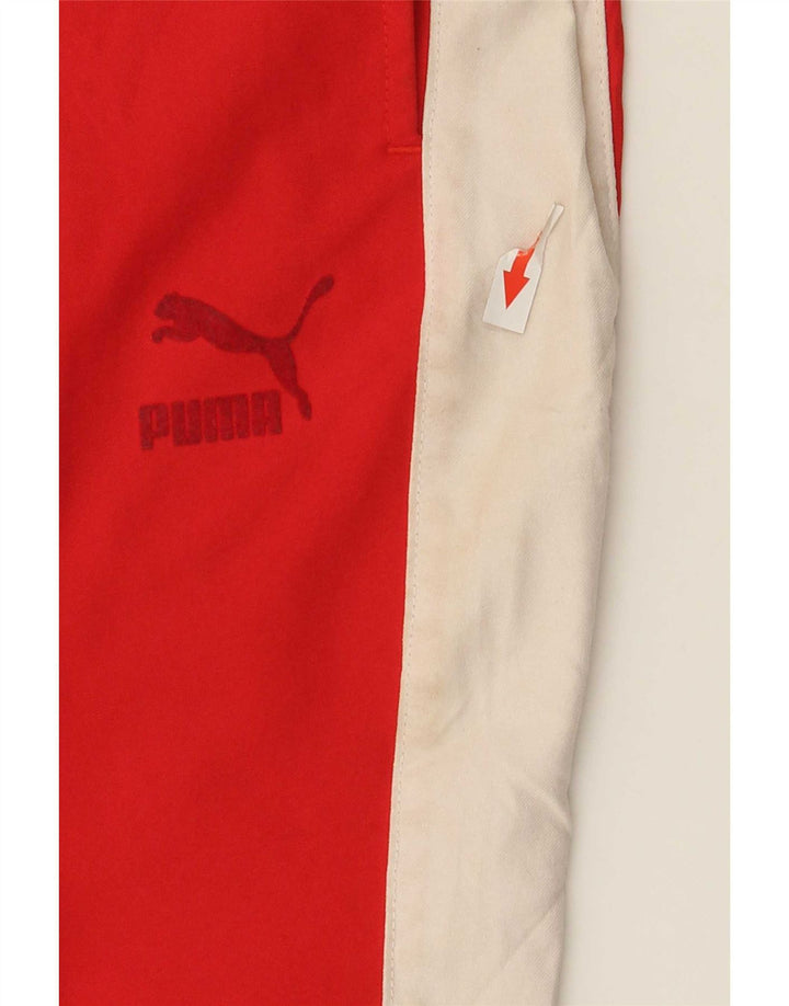 Женские спортивные брюки Puma UK 12, полиэстер с цветными блоками, средний красный
