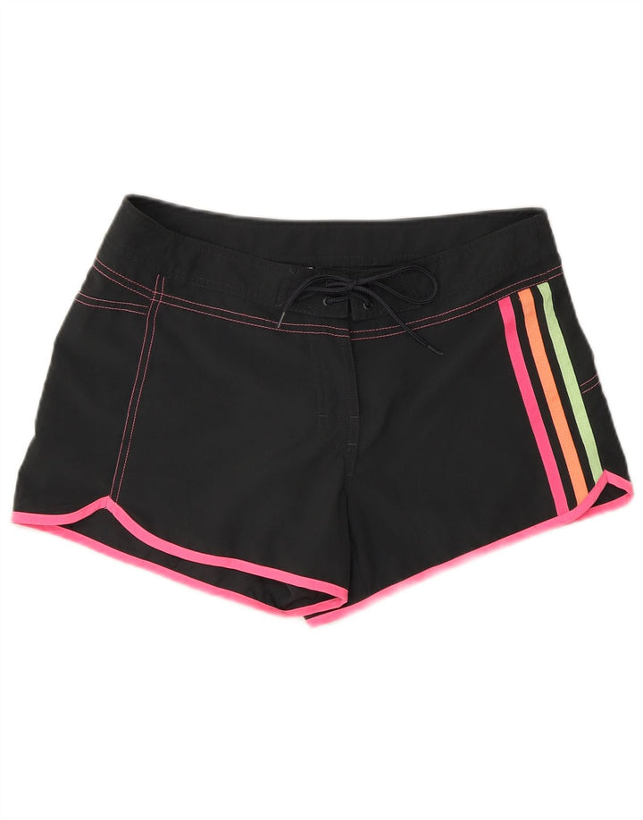 Женские шорты для плавания Adidas UK 8, маленькие черные из полиэстера