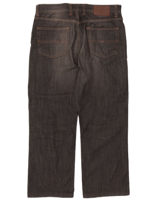 TOMMY HILFIGER Мужские прямые джинсы W31 L28 Серые хлопковые