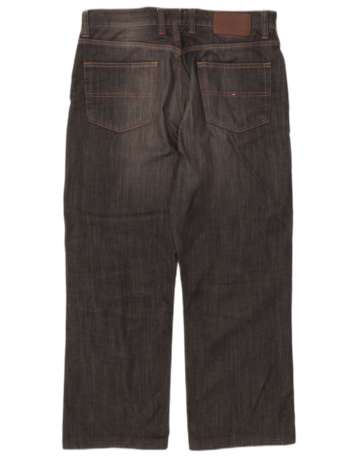 TOMMY HILFIGER Мужские прямые джинсы W31 L28 Серые хлопковые