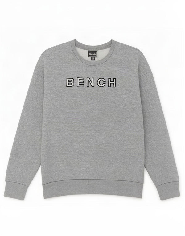 Женский свитер с рисунком Bench, Великобритания 20, 2XL, серый полиэстер