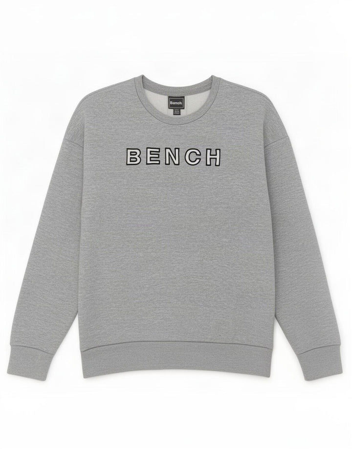 Женский свитер с рисунком Bench, Великобритания 20, 2XL, серый полиэстер