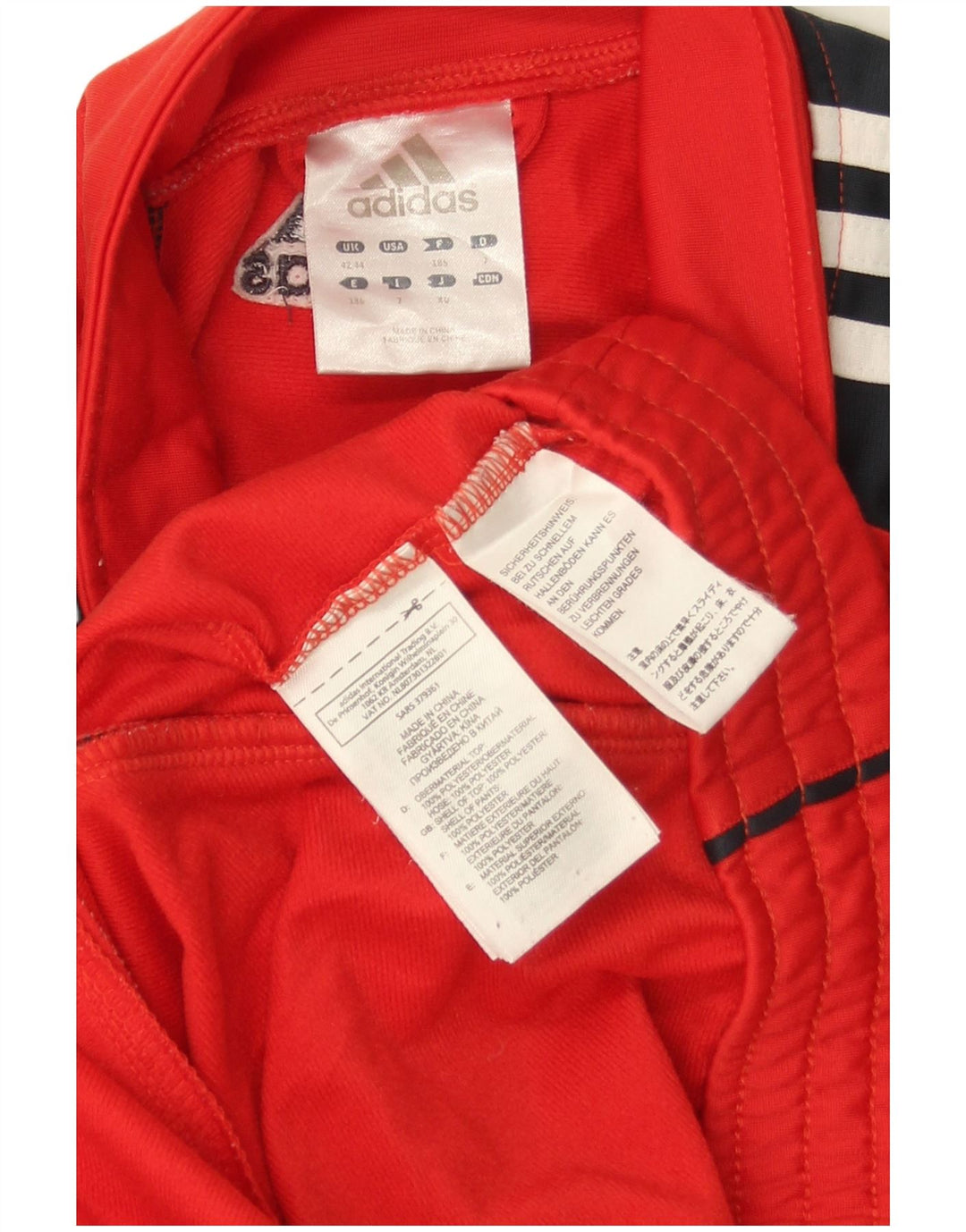 Мужская спортивная куртка Adidas UK 42/44, большой красный полиэстер с цветными блоками
