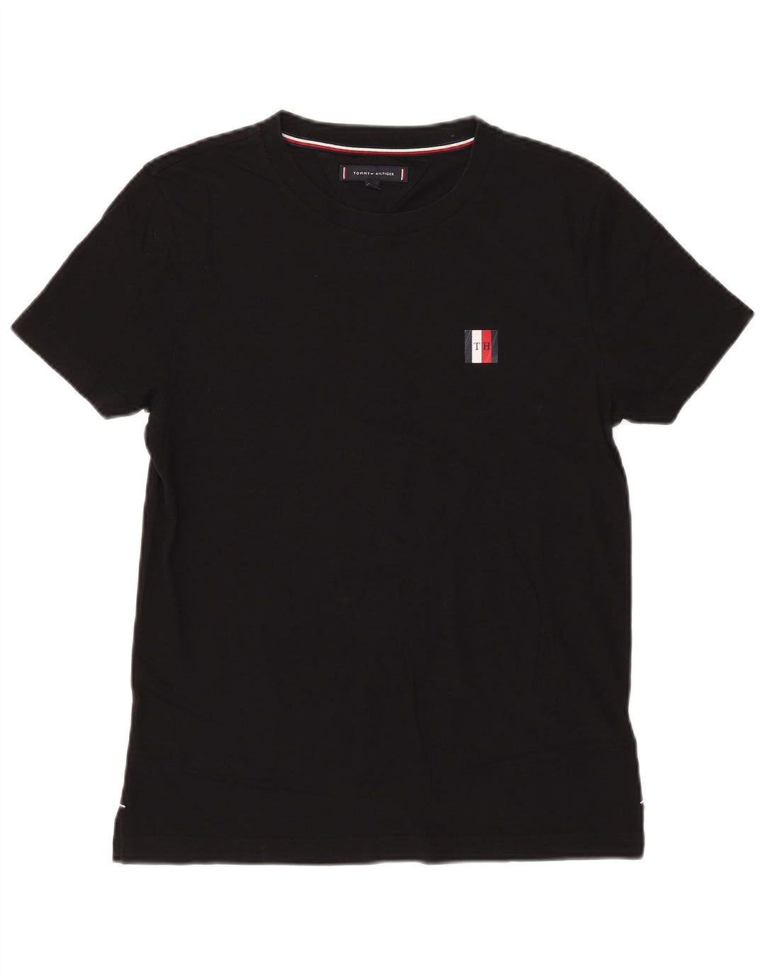 Мужская футболка Tommy Hilfiger из хлопка среднего размера, черная