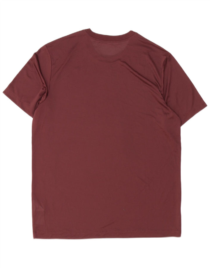 Мужская футболка Nike Dri Fit, большой бордовый полиэстер
