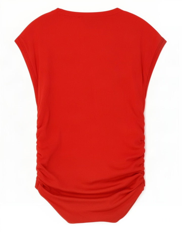 Женская блузка Zara Top UK 10, маленькая красная