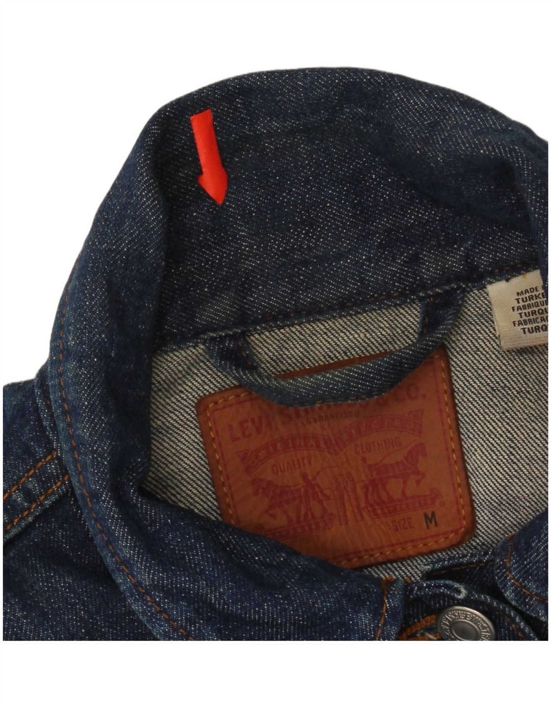 Женская укороченная джинсовая куртка Levi's UK 12, средний синий