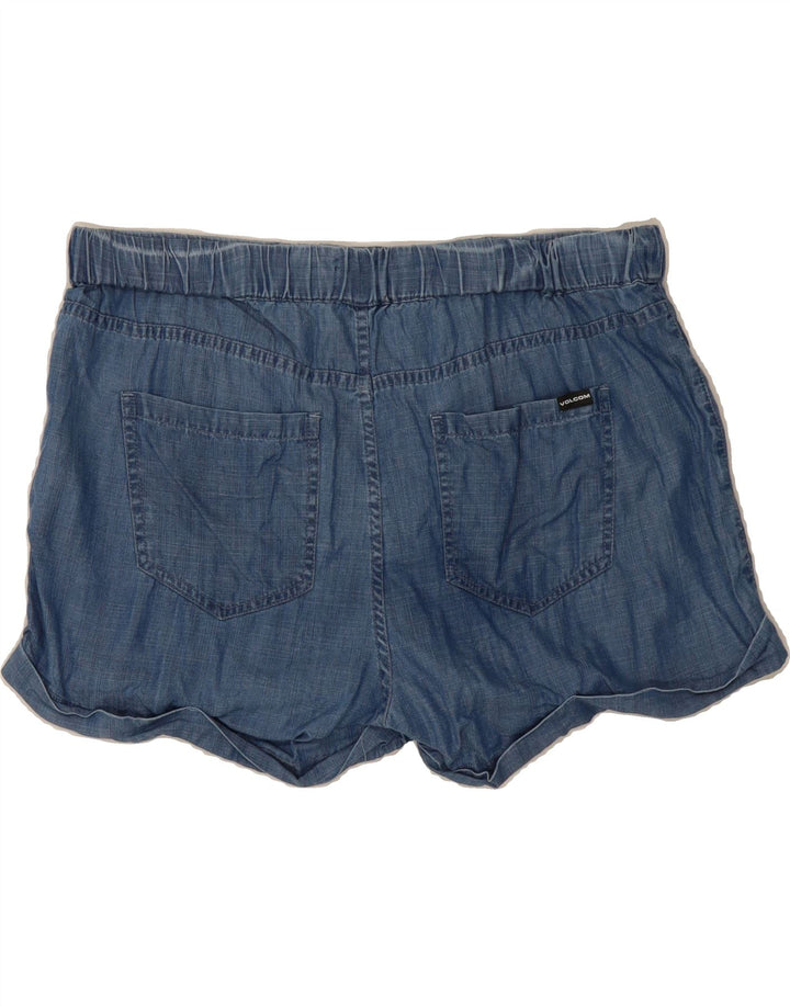 VOLCOM Womens Casual Shorts US 10 Large W34 Blue Lyocell Vintage Volcom and Second-Hand Volcom from Messina Hembry 
