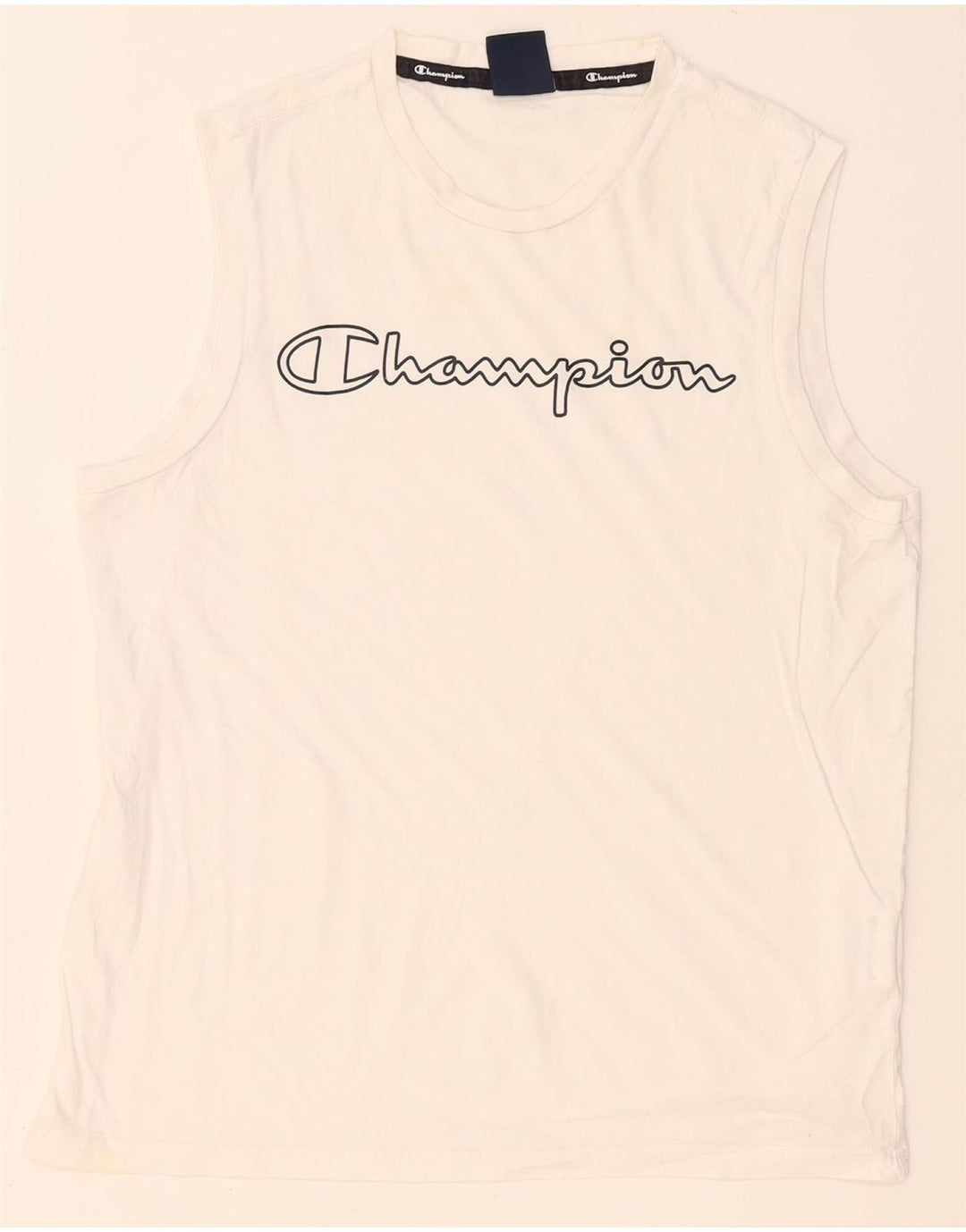 Мужской жилет Champion с графическим рисунком, средний белый хлопковый топ
