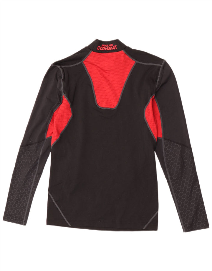 Мужской топ с графикой Nike Dri Fit с длинным рукавом, средний черный, цветной блок