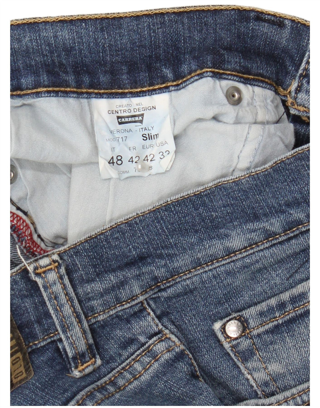 Мужские джинсы Carrera 717 Slim IT 48 Medium W33 L31 Синий хлопок