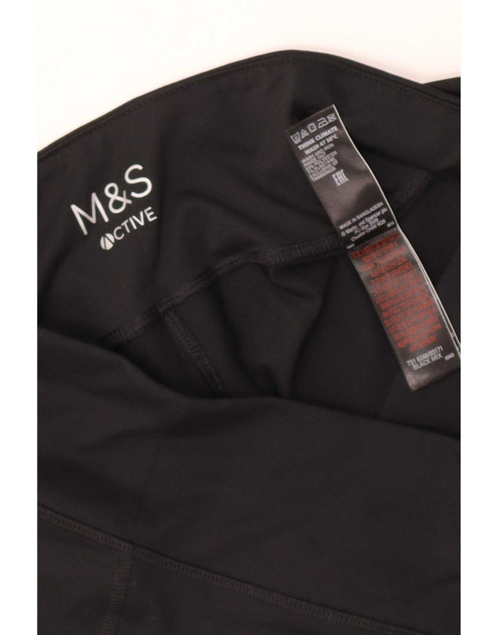 Женские леггинсы Marks & Spencer UK 14, большие черные из полиэстера