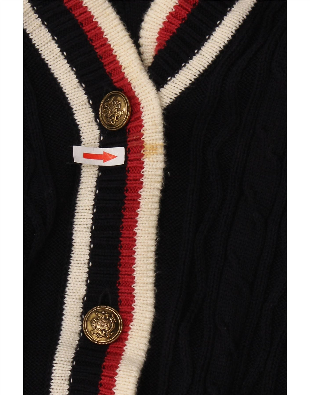 Женский свитер-кардиган оверсайз JAEGER UK 10, маленький, темно-синий, цветной блок