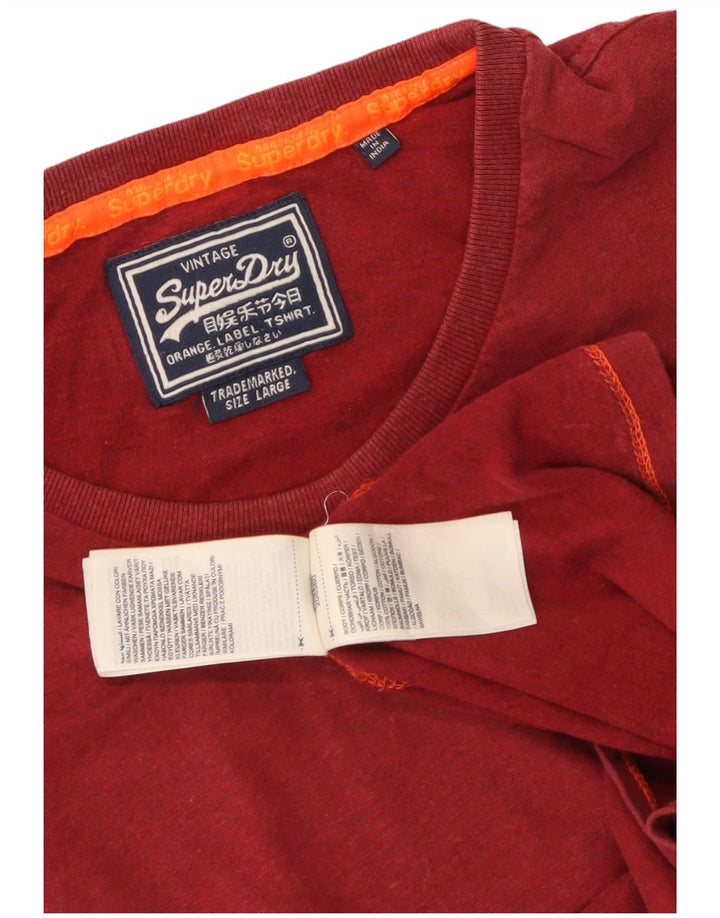 Мужская футболка Superdry, большой красный хлопок