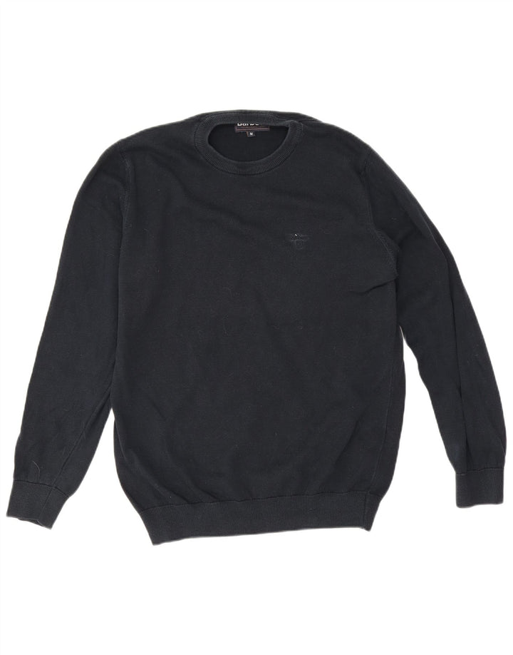 Мужской джемпер с круглым вырезом Barbour, средний темно-синий хлопковый свитер