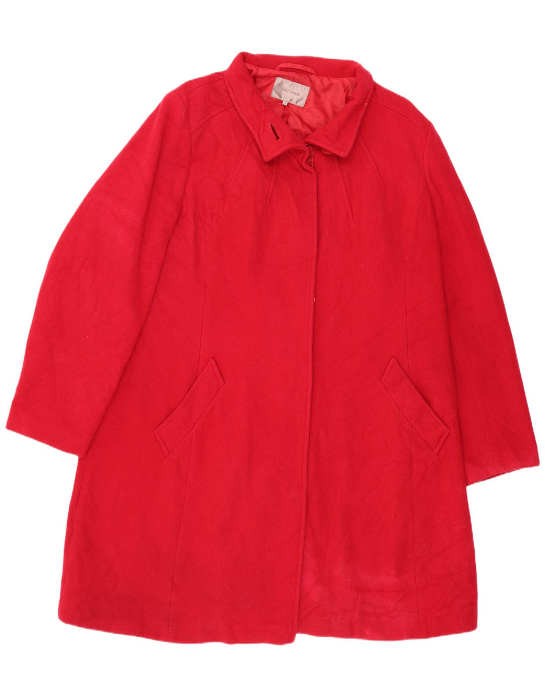 Женское пальто John Lewis UK 18 XL, красное шерстяное