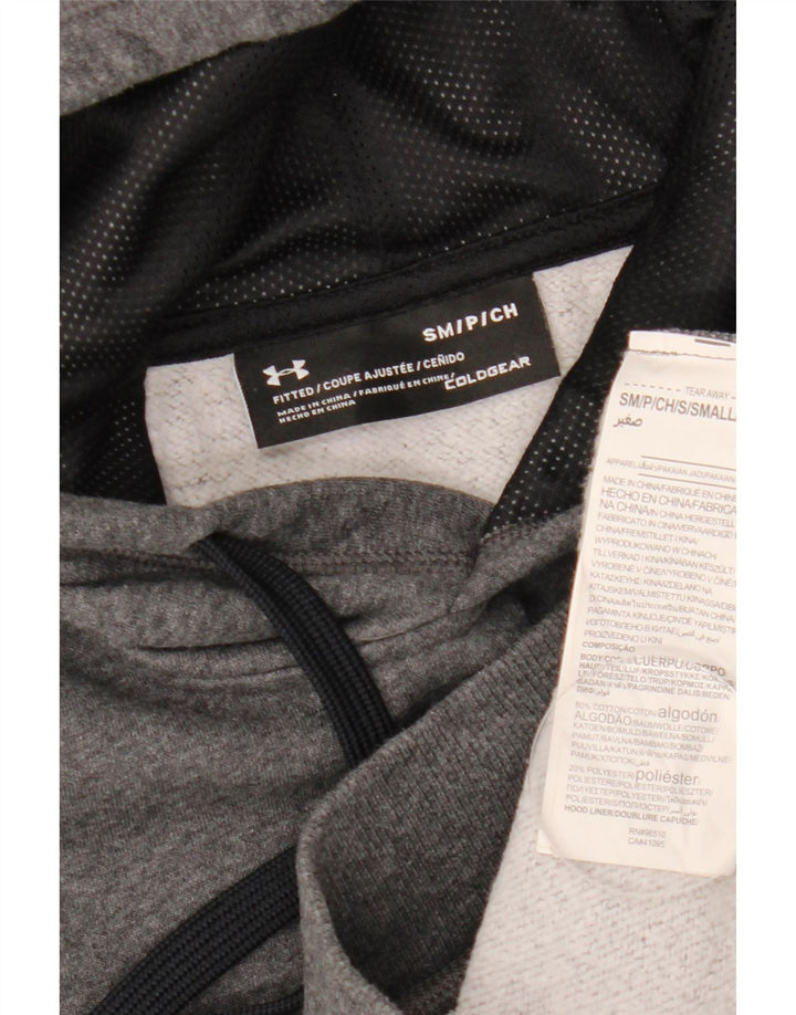 Мужской джемпер с капюшоном Under Armour Cold Gear, маленький серый хлопковый джемпер в крапинку