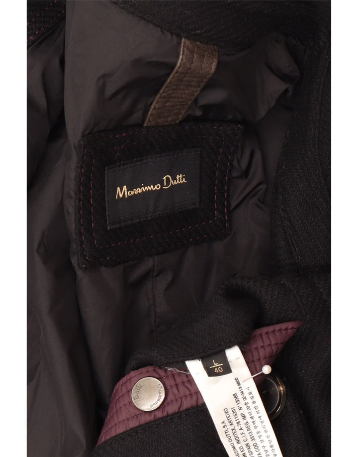 Мужское бушлат Massimo Dutti UK 40, большой черный нейлон
