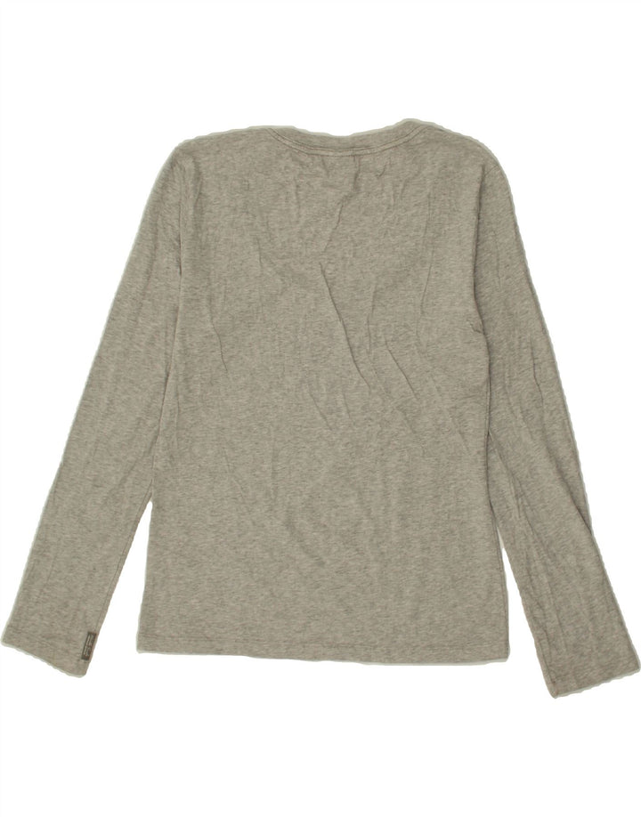 NORTH SAILS Womens Top Long Sleeve UK 14 Large Grey Cotton Vintage North Sails and Second-Hand North Sails from Messina Hembry 