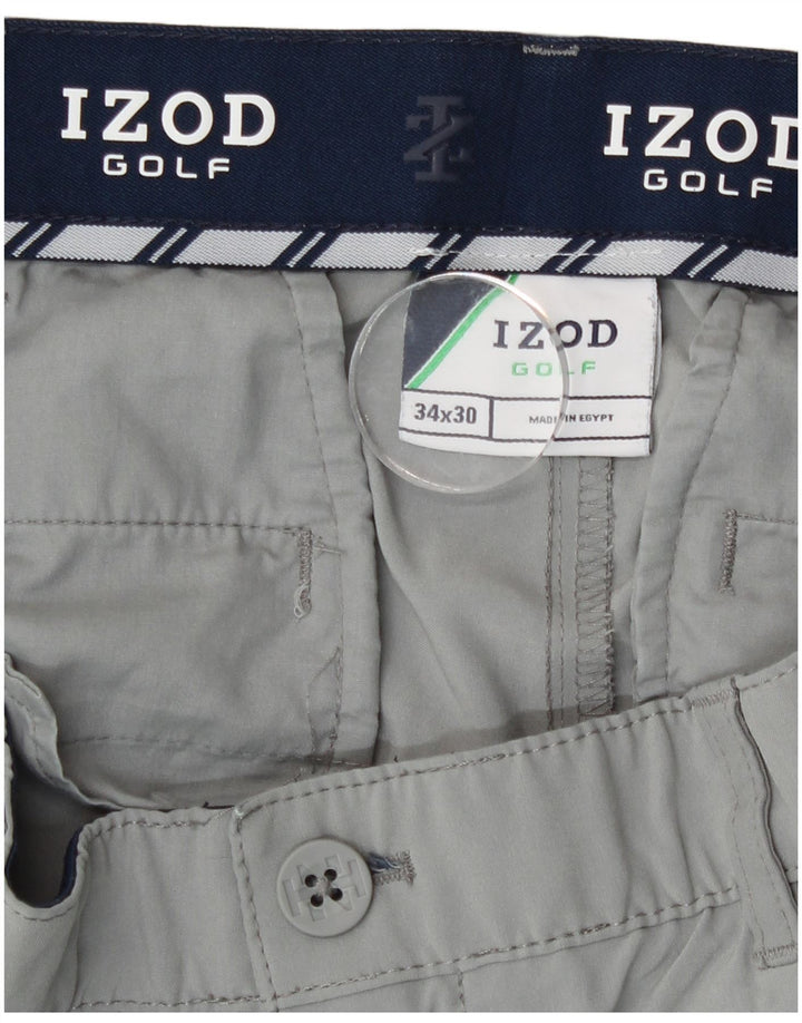 Брюки-чиносы мужские Izod W34 L30 серые из полиэстера
