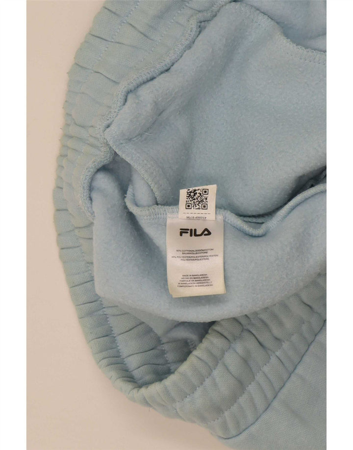 Мужские спортивные шорты Fila с рисунком, хлопок среднего синего цвета