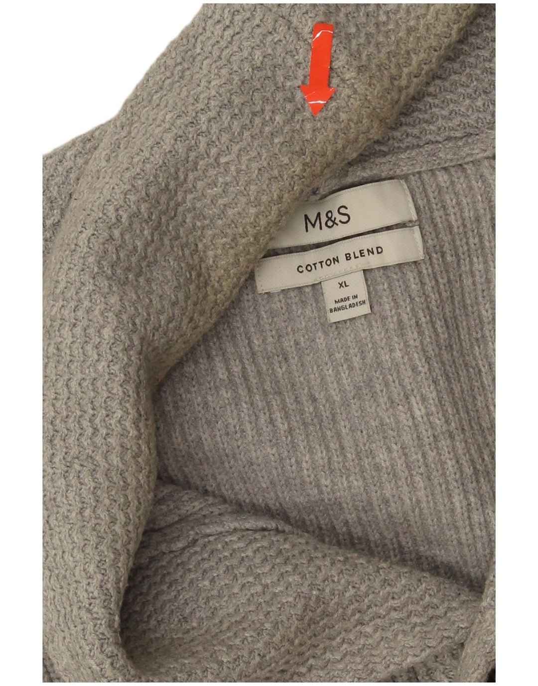 Мужской кардиган-свитер Marks & Spencer XL, серый хлопок