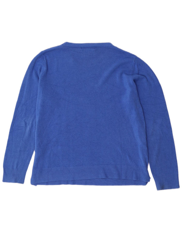 Женский джемпер с вырезом «лодочка» Marks & Spencer, Великобритания, 18 XL, синий акрил