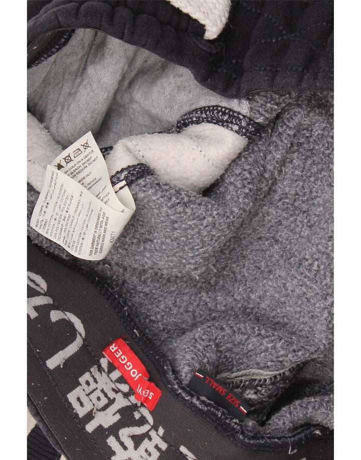 SUPERDRY Мужские спортивные брюки с графическим рисунком, маленькие, темно-синие, с цветными блоками