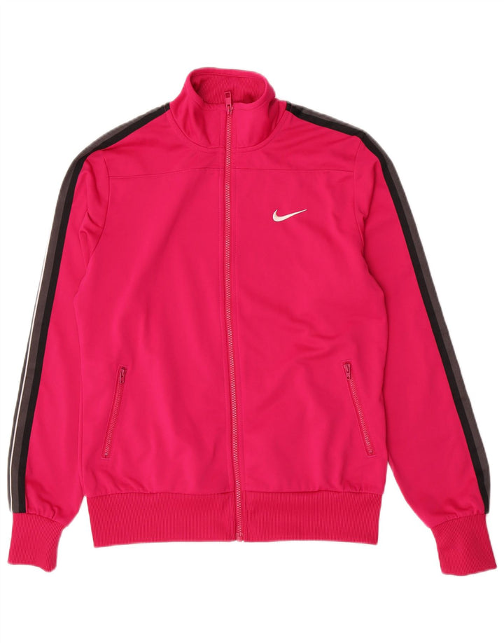 Женский спортивный костюм Nike UK 14, большой розовый полиэстер с цветными блоками
