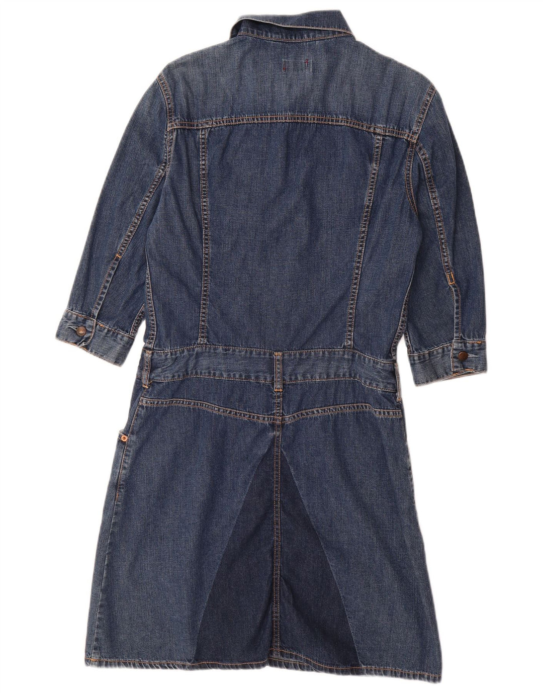 Джинсовое платье-пуловер с рукавами 3/4 для девочек LEVI'S, 11–12 лет, средний синий цвет