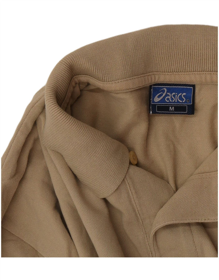 Мужская рубашка поло с длинным рукавом Asics среднего бежевого цвета
