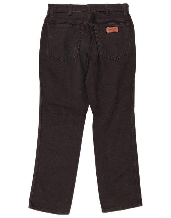 Мужские прямые джинсы Wrangler стандартного кроя W32 L30, черный хлопок