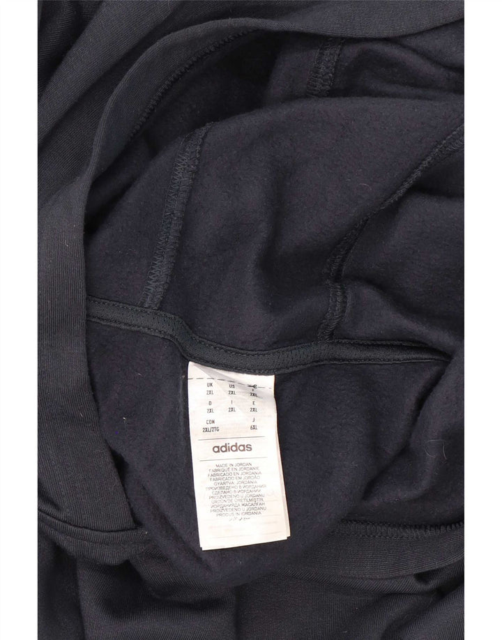 Мужской джемпер с капюшоном Adidas 2XL темно-синий полиэстер